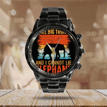 Discover Elephant Pet I Like Big Trunks And I Cannot Lie Elephant Baseball Tees Calendar Steel Band Watch