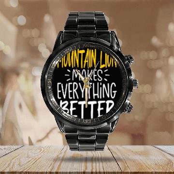 Discover Lion Pet Funny Mountain Lion Makes Everything Better Animal Lover Calendar Steel Band Watch