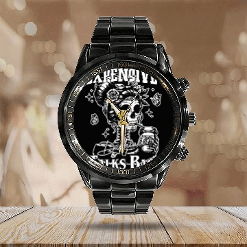 Discover Coffee Fun Expensive Difficult And Talks Back Skeletons Coffee Calendar Steel Band Watch
