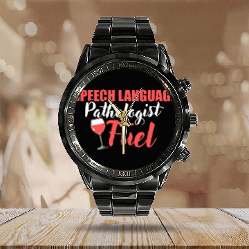 Discover Wines Fun Speech Pathology Therapy Wines Autism Awareness Month Zip Calendar Steel Band Watch