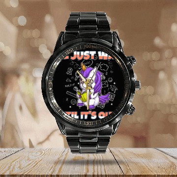 Discover Ill Just Wait Until Its Quiet Funny Elementary Teacher 7 Calendar Steel Band Watch