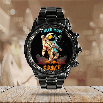 Discover Astro Calendar Steel Band Watch I Need More Space Astronaut 2 Calendar Steel Band Watch
