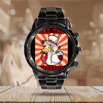 Discover Duck Pet Take That Depression Duck Duck Retro Vintage Calendar Steel Band Watch