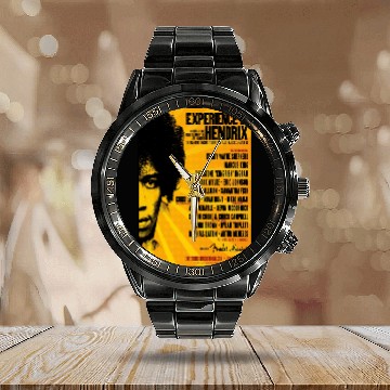 Discover Jimi Hendrix Experience 2025 Iconic Rock Tour Calendar Steel Band Watch