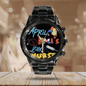 Discover nurses Job Funny April Fools Day for nurses Humorous Zip Calendar Steel Band Watch