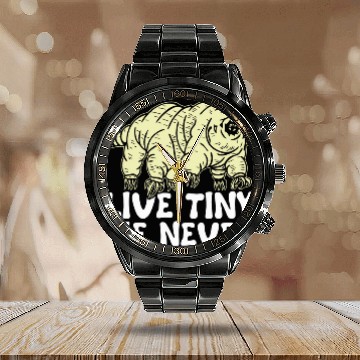 Discover Bear Pet Tardigrade Water Bear Funny Microbiology Water Bear Calendar Steel Band Watch