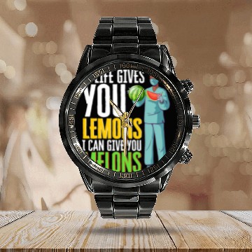 Discover I Can Give You Melon medicals Profession Surgeon Zip Calendar Steel Band Watch