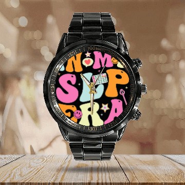 Discover In My Speech therapist Era SLP Speech Language Pathologist Baseball Tees Calendar Steel Band Watch