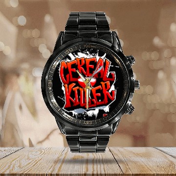Discover Flite Boi Funny Cereal Destroyer Graffiti Graphic Calendar Steel Band Watch
