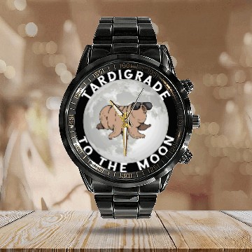 Discover Bear Pet Tardigrade To The Moon Microbiology Science Water Bear Baseball Tees Calendar Steel Band Watch
