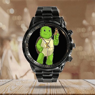Discover Turtle Pet Chess pieces Chess Board game Calendar Steel Band Watch