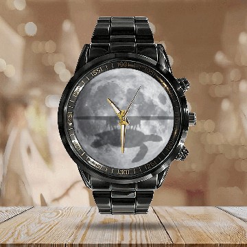 Discover Elephant Pet Flat Earth Theory Elephant Turtle Calendar Steel Band Watch