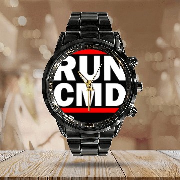 Discover Admins Programmers Run CMD Calendar Steel Band Watch
