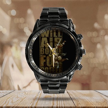 Discover Coffee Fun Airborne for coffee Calendar Steel Band Watch