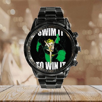 Discover Aquaman Swim It Calendar Steel Band Watch