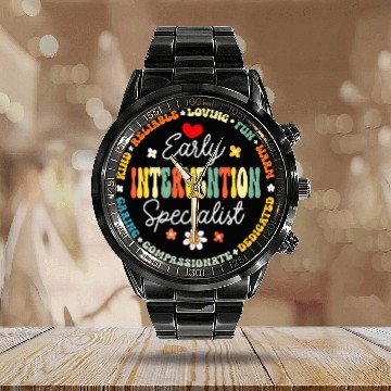 Discover Intervention Teacher Team Early Intervention Specialist Calendar Steel Band Watch