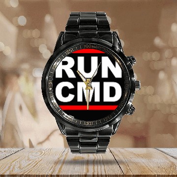 Discover Admins Programmers Run CMD 2 Calendar Steel Band Watch