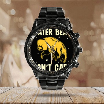 Discover Bear Pet Teacher Job Water Bear Dont Care Microbiology Tardigrade Calendar Steel Band Watch