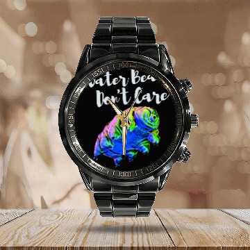 Discover Bear Pet Water Bear Don t Care Tardigrade Science Fan Calendar Steel Band Watch