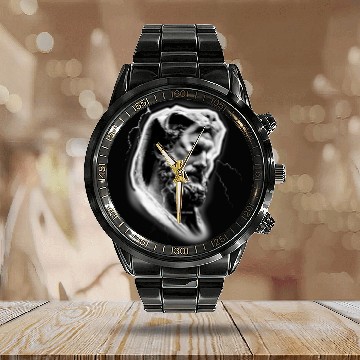 Discover Lion Pet Hercules Greek God Lion Calendar Steel Band Watch