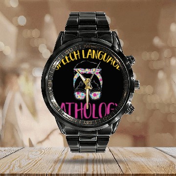 Discover Speech Therapy Speech Language Pathology Speech Pathology 1 Calendar Steel Band Watch