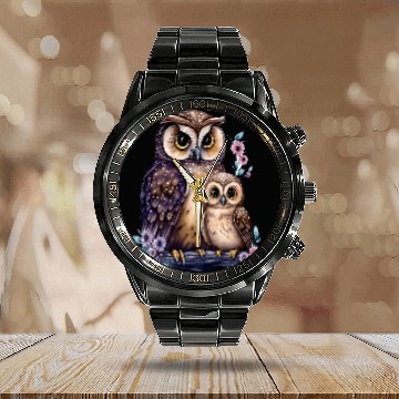 Discover Owl Pet Night Bird Eagle Owl Barn Owl Wisdom Mouse 72 Baseball Tees Calendar Steel Band Watch