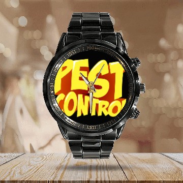 Discover Bed Bug Pest Control Exterminator Pest Controller 4 Calendar Steel Band Watch