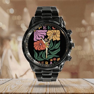 Discover Speech Therapy Speech Language Pathologist Therapist 3 Calendar Steel Band Watch