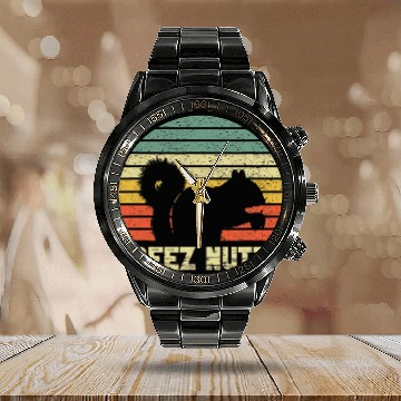 Discover Squirrel Pet Deez Nuts Nutcracker Squirrel Deez Nutz Deezs Nut Funny Calendar Steel Band Watch