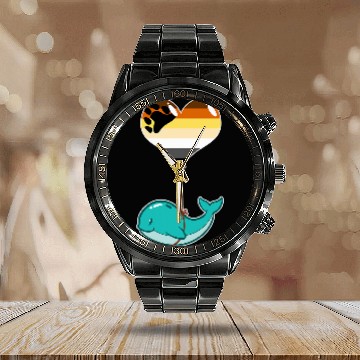 Discover Bear Pet Bear Brotherhood Whale sexual Identity Calendar Steel Band Watch