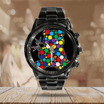 Discover Panda Pet September 15th Polka Dot Panda International Dot Day Calendar Steel Band Watch