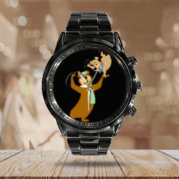Discover Bear Pet Yogi Bear Boo Boo Do Tricks Calendar Steel Band Watch