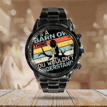Discover Owl Pet It s a Barn Owl Thing birdwatching birding Calendar Steel Band Watch