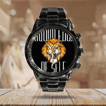 Discover Lion Pet Knowledge Of Self Afrocentric Clothing Lion Calendar Steel Band Watch