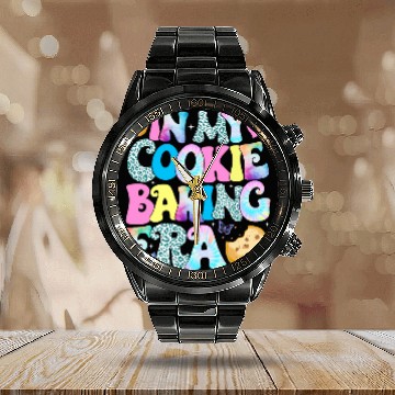 Discover Camping Life In My Cookie Baking Crew Era Baseball Tees Calendar Steel Band Watch