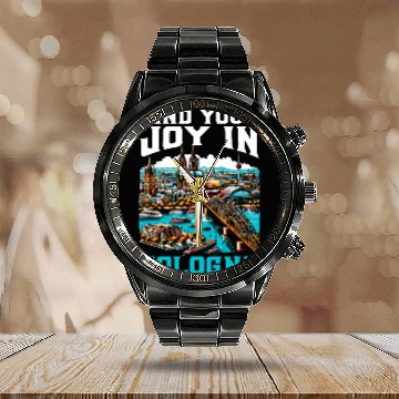 Discover Cologne Germany Travel Vacation German I Love Cologne 12 Calendar Steel Band Watch