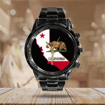 Discover Bear Pet Norcal Northern californias Bear With State Baseball Tees Calendar Steel Band Watch