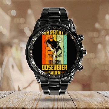 Discover Canned beer alcohol beer beer cans booze drinker 23 Calendar Steel Band Watch