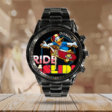Discover Duck Pet Donald Duck Ride Slide Baseball Tees Calendar Steel Band Watch