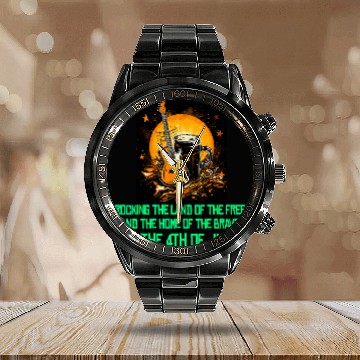 Discover Beer Fun Cool rock band with beer and guitar for rock n roll lovers Baseball Tees Calendar Steel Band Watch