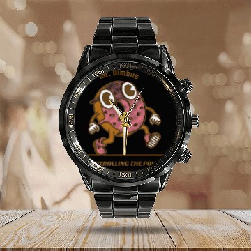 Discover Controlling the police Zip Calendar Steel Band Watch