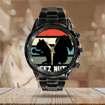 Discover Squirrel Pet Deez Nutz Nutcracker Squirrel Gopher Chipmunk Dees Nuts Calendar Steel Band Watch