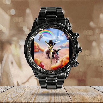 Discover Bear Pet Gorilla Riding Bear With Chicken Nuggets And Cola Calendar Steel Band Watch