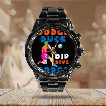 Discover Duck Pet dodges Duck Dip Dive dodges For Dodgeball Lovers 1 Calendar Steel Band Watch