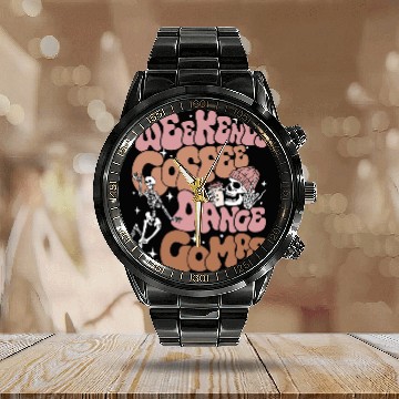 Discover Coffee Fun Weekends Coffee And Dance Comps Funny Dancing Skeleton Calendar Steel Band Watch