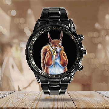 Discover Squirrel Pet Expressionist Scream Squirrel Lovers Artistic 1 Baseball Tees Calendar Steel Band Watch