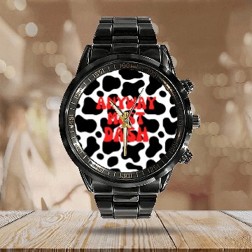 Discover Dalmatian design for fun run race anyway must dash Zip Calendar Steel Band Watch