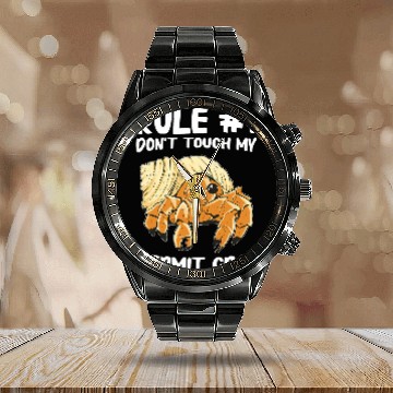 Discover Coastal Hermit Crab Lover Hermit Crab Habitat Designer Baseball Tees Calendar Steel Band Watch
