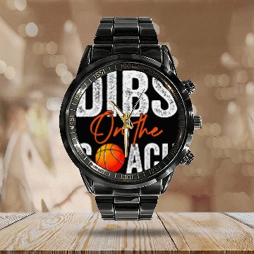 Discover Dibs on the Coachs Basketball Funny Coaching Basketball Coach Calendar Steel Band Watch