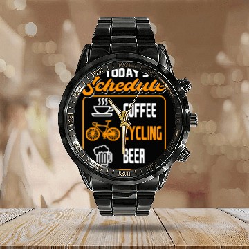 Discover Beer Fun Today s Schedule Coffee Cycling Beer Bicycling Drinking Calendar Steel Band Watch